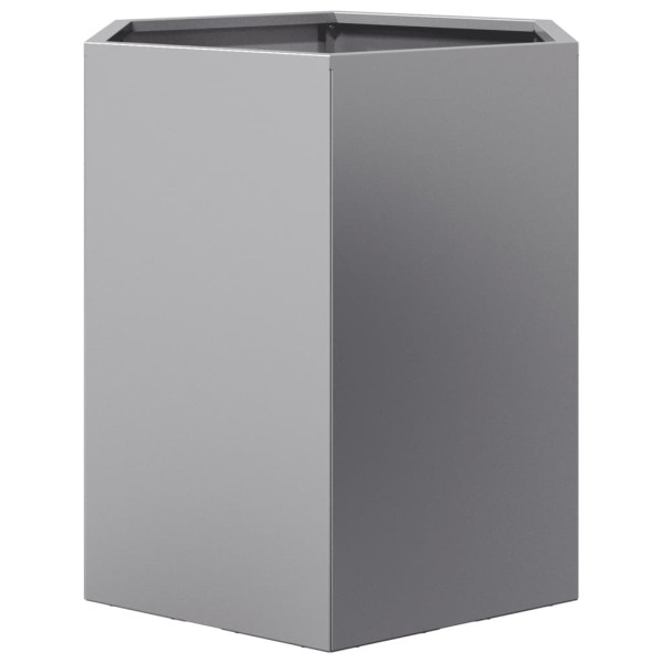 Vaso/floreira de jardim hexagonal 46x40x45 cm aço galvanizado M 5