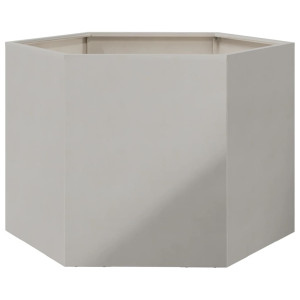 Vaso/floreira de jardim hexagonal 69x60x45 cm aço inoxidável H