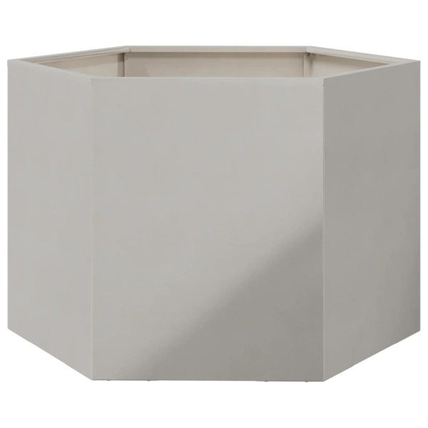 Vaso/floreira de jardim hexagonal 69x60x45 cm aço inoxidável M 2