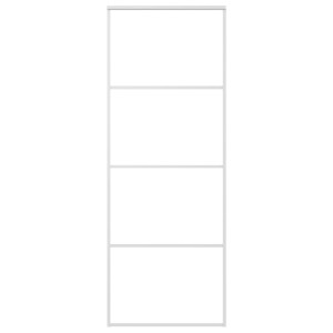 Puerta corredera ESG vidrio y aluminio 76x205 cm blanco H