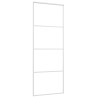 Puerta corredera ESG vidrio y aluminio 76x205 cm blanco 3