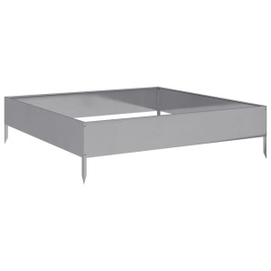 Jardinera de acero galvanizado 100x100x26 cm H