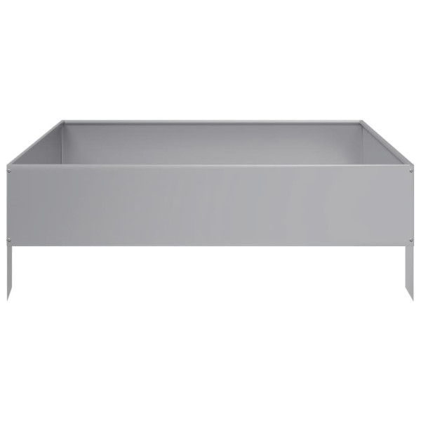 Canteiro elevado de jardim 100x100x33.5 cm aço galvanizado M 4