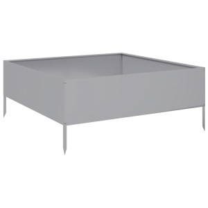 Canteiro elevado de jardim 100x100x25 cm aço galvanizado H