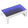 Mesa de centro luzes LED Infinity 90x53x30 cm branco 3