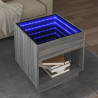 Mesa de centro luzes LED Infinity 50x50x50 cm cinzento sonoma 1