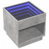 Mesa de centro luzes LED Infinity 50x50x50 cm cinzento cimento 3
