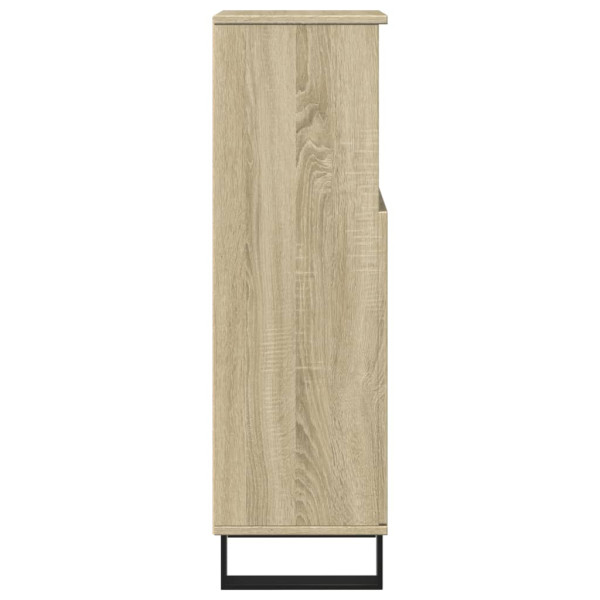 Armario de baño madera contrachapada roble Sonoma 30x30x100 cm M 5
