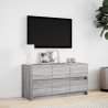 Mueble de TV con LED madera ingeniería gris Sonoma 100x34x50 cm 4