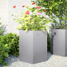 Vasos floreiras jardim 2 pcs hexagonal 46x40x45cm aço galvaniz. 1