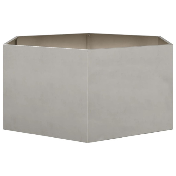 Jardinera hexagonal de acero inoxidable 104x90x45 cm M 5