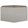 Vaso/floreira de jardim hexagonal 104x90x45 cm aço inoxidável 5
