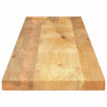 Tablero de mesa rectangular madera maciza mango 160x20x3.8 cm 4