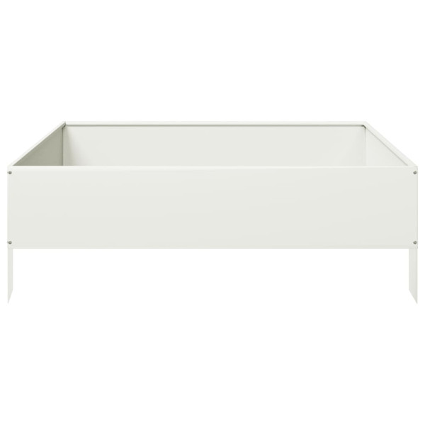 Arriate de acero blanco 100x100x33.5 cm M 4