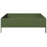 Arriate de acero verde oliva 100x100x33.5 cm 5