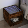 Mesa de cabeceira c/ LED Infinity 50x50x50 cm carvalho fumado 1