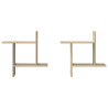 Prateleiras de parede 2pcs derivados de madeira carvalho sonoma 4