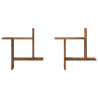 Prateleiras de parede 2 pcs derivados de madeira madeira velha 4