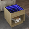 Mesa de centro con Infinity LED roble Sonoma 50x50x50 cm 1