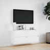 Mueble de TV de pared con luces LED blanco 100x31x45 cm 4
