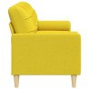 Sofá 3 lug. c/ almofadas decorativas 210cm tecido amarelo-claro 4