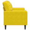 Sofá 2 lugares c/ almofadas decorativas 140 cm veludo amarelo 4