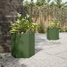 Vasos floreiras de jardim 2 pcs hexagonal 46x40x45 cm aço verde 4