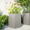 Vasos floreiras de jardim 2 pcs hexagonal 46x40x45 cm aço inox. 1