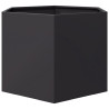 Vaso/floreira de jardim hexagonal 69x60x45 cm aço preto 5