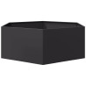 Vaso/floreira de jardim hexagonal 138x120x45 cm aço preto 4
