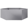 Vaso/floreira de jardim hexagonal 138x120x45 cm aço galvanizado 2