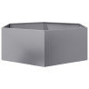 Vaso/floreira de jardim hexagonal 138x120x45 cm aço galvanizado 4