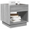 Mesa de cabeceira c/ LED Infinity 50x50x50 cm cinzento sonoma 5