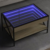 Mesa de centro con Infinity LED roble Sonoma 70x50x38 cm 1