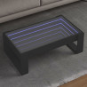 Mesa de centro luzes LED Infinity 90x53x30 cm preto 1