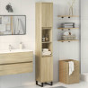 Armario de baño madera contrachapada roble Sonoma 30x30x190 cm 3
