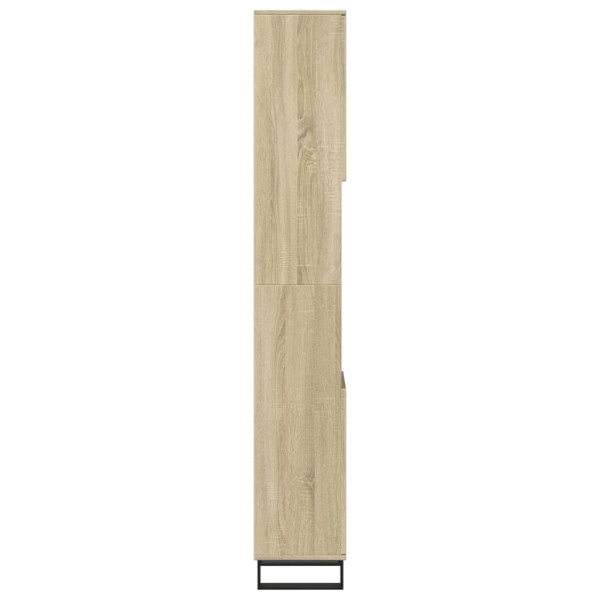 Armario de baño madera contrachapada roble Sonoma 30x30x190 cm M 5