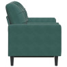 Sofá 2 lug. c/ almofadas decorativas 120 cm veludo verde-escuro 4