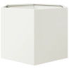 Jardinera hexagonal acero blanco 69x60x45 cm 4
