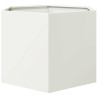 Jardinera hexagonal acero blanco 69x60x45 cm 5