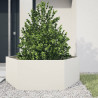 Vaso/floreira de jardim hexagonal 138x120x45 cm aço branco 1