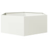 Vaso/floreira de jardim hexagonal 138x120x45 cm aço branco 5
