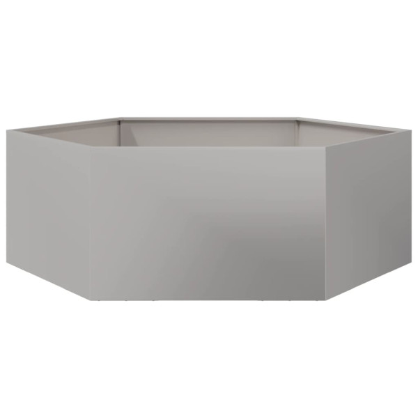 Vaso/floreira de jardim hexagonal 138x120x45 cm aço inoxidável M 2