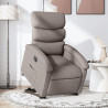 Sillón reclinable elevable tela gris taupe 1