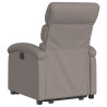 Sillón reclinable elevable tela gris taupe 4