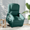 Sillón eléctrico reclinable elevable de tela verde oscuro 1