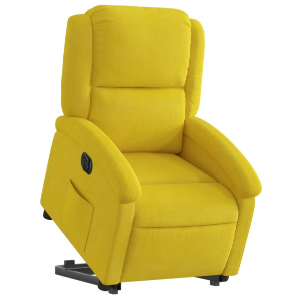 Sillón eléctrico reclinable elevable de terciopelo amarillo M 3