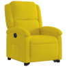 Sillón eléctrico reclinable elevable de terciopelo amarillo 4