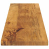 Tablero de mesa rectangular madera maciza mango 140x20x2.5 cm 4