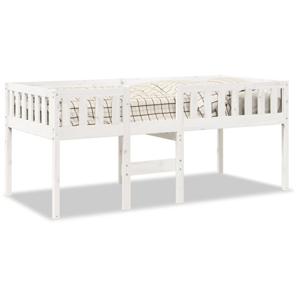 Cama para niños sin colchón madera maciza pino blanca 75x190 cm M 2